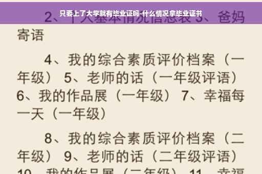 只要上了大学就有毕业证吗-什么情况拿毕业证书