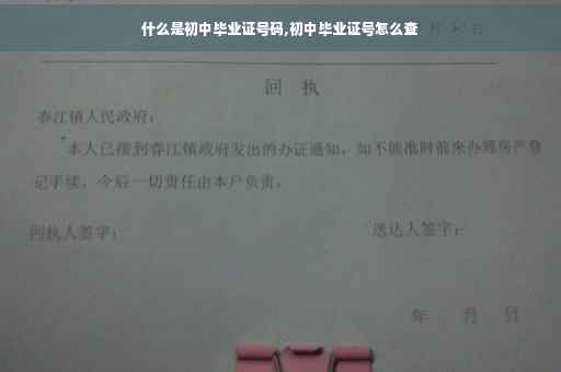什么是初中毕业证号码,初中毕业证号怎么查