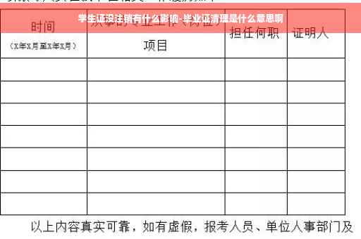 学生证没注销有什么影响-毕业证清理是什么意思啊