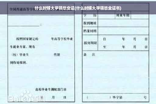 什么时候大学领毕业证(什么时候大学领毕业证书)