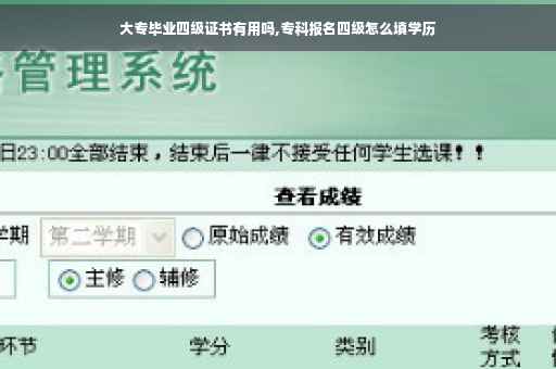 大专毕业四级证书有用吗,专科报名四级怎么填学历 大专毕业四级证书有用吗,专科报名四级怎么填学历