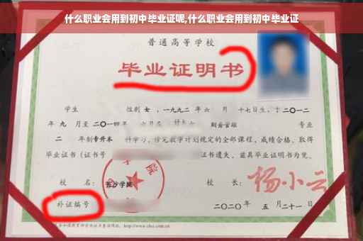 什么职业会用到初中毕业证呢,什么职业会用到初中毕业证
