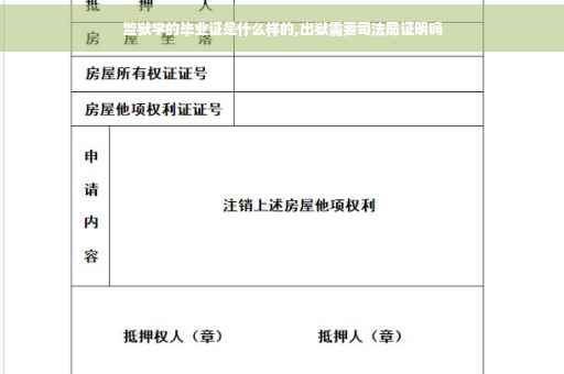监狱学的毕业证是什么样的,出狱需要司法局证明吗