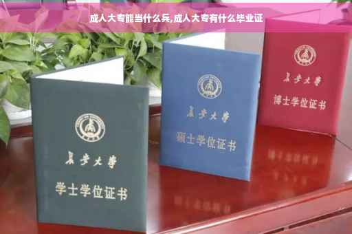 成人大专能当什么兵,成人大专有什么毕业证