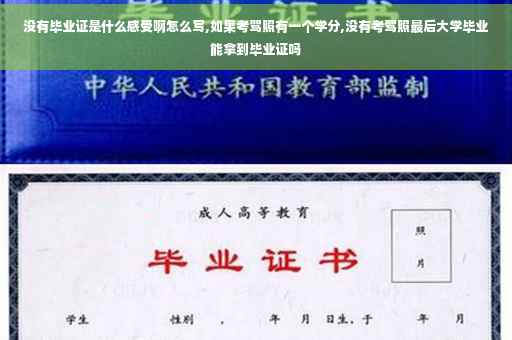 没有毕业证是什么感受啊怎么写,如果考驾照有一个学分,没有考驾照最后大学毕业能拿到毕业证吗