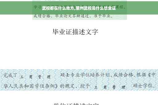武校都在什么地方,莱州武校是什么毕业证
