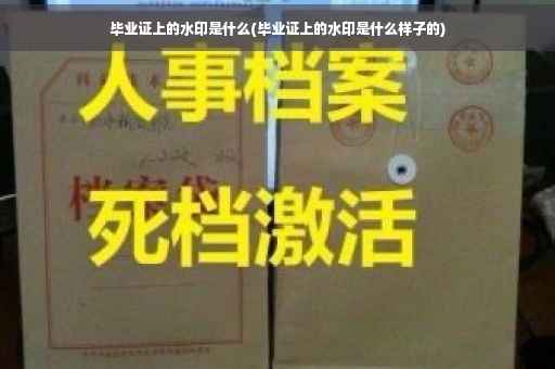 毕业证上的水印是什么(毕业证上的水印是什么样子的)