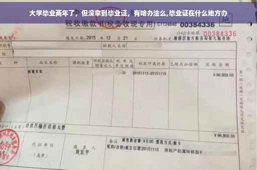 大学毕业两年了，但没拿到毕业证，有啥办法么,毕业证在什么地方办