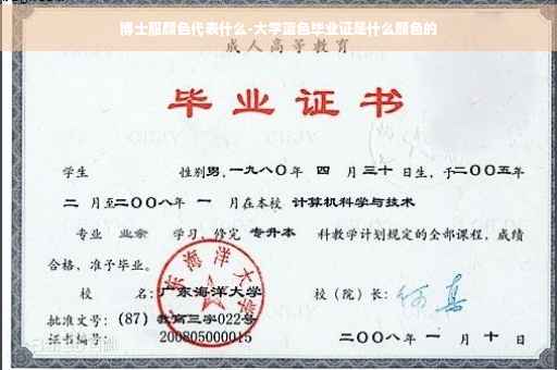 博士服颜色代表什么-大学蓝色毕业证是什么颜色的