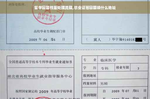 留学回国档案处理流程,毕业证寄回国填什么地址