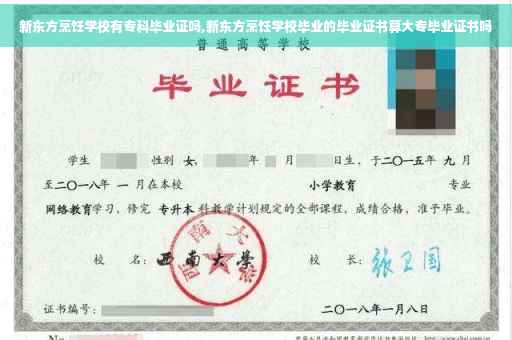 新东方烹饪学校有专科毕业证吗,新东方烹饪学校毕业的毕业证书算大专毕业证书吗