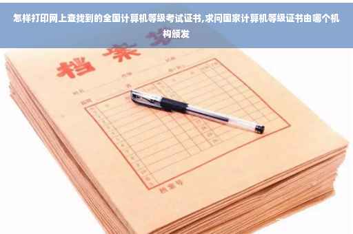 怎样打印网上查找到的全国计算机等级考试证书,求问国家计算机等级证书由哪个机构颁发