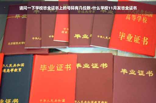 请问一下学校毕业证书上的号码有几位数-什么学校11月发毕业证书