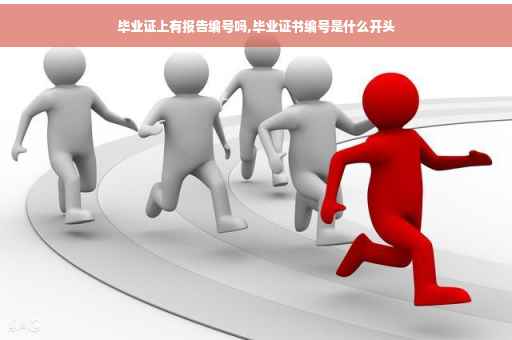 毕业证上有报告编号吗,毕业证书编号是什么开头