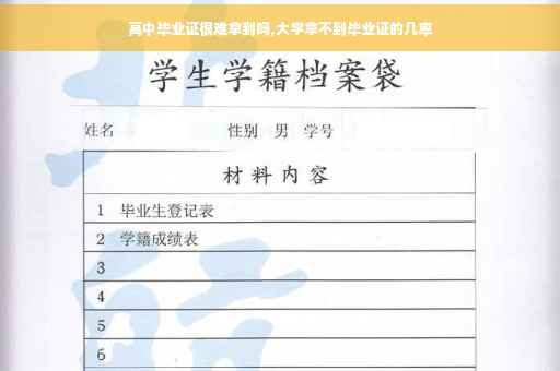 高中毕业证很难拿到吗,大学拿不到毕业证的几率