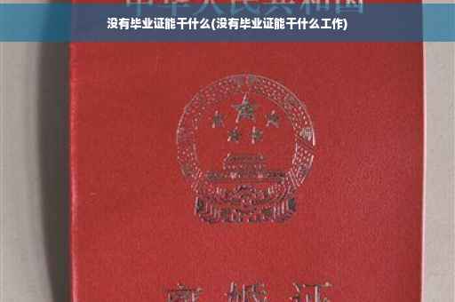 没有毕业证能干什么(没有毕业证能干什么工作)