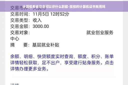 计算机专业毕业可以评什么职称-技校的计算机证书有用吗