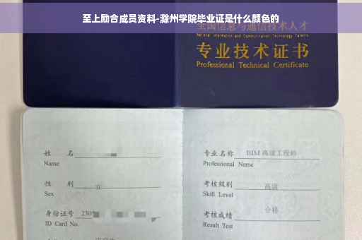至上励合成员资料-滁州学院毕业证是什么颜色的