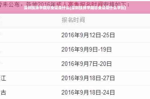 深圳技师学院毕业证是什么(深圳技师学院毕业证是什么学历)
