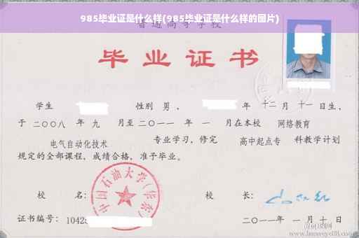 985毕业证是什么样(985毕业证是什么样的图片)