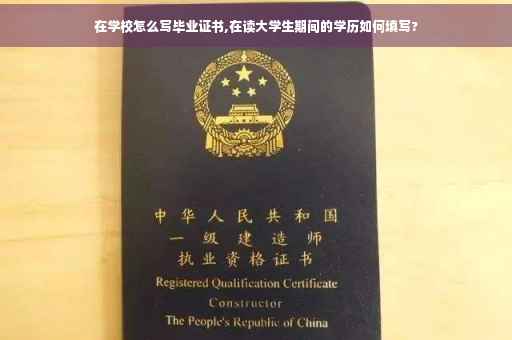 在学校怎么写毕业证书,在读大学生期间的学历如何填写?