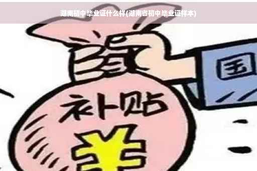 湖南初中毕业证什么样(湖南省初中毕业证样本)