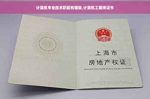 计算机专业技术职称有哪些,计算机工程师证书