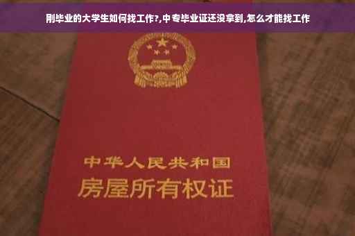 刚毕业的大学生如何找工作?,中专毕业证还没拿到,怎么才能找工作