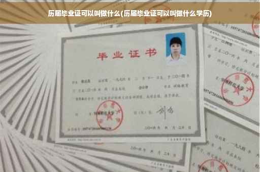 历届毕业证可以叫做什么(历届毕业证可以叫做什么学历)