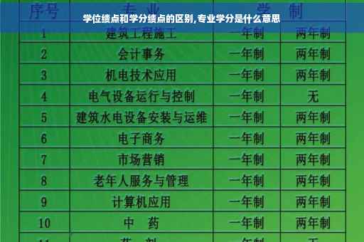 学位绩点和学分绩点的区别,专业学分是什么意思