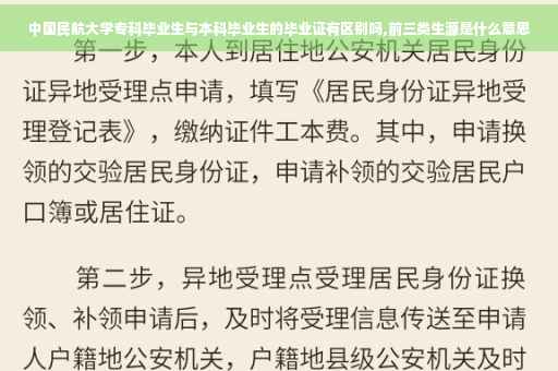 中国民航大学专科毕业生与本科毕业生的毕业证有区别吗,前三类生源是什么意思