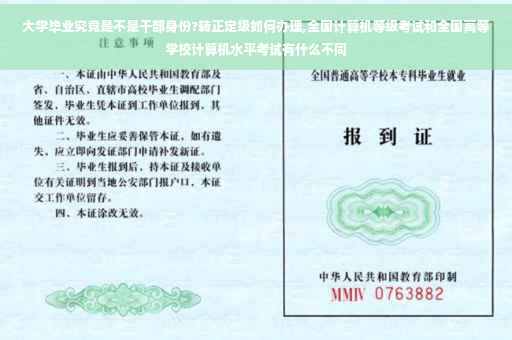 大学毕业究竟是不是干部身份?转正定级如何办理,全国计算机等级考试和全国高等学校计算机水平考试有什么不同