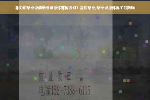 补办的毕业证和毕业证原件有何区别？我的毕业,毕业证原件丢了危险吗
