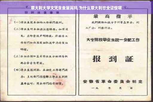 意大利大学文凭含金量高吗,为什么意大利毕业证慢呢