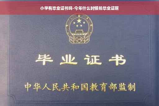 小学有毕业证书吗-今年什么时候拍毕业证啊