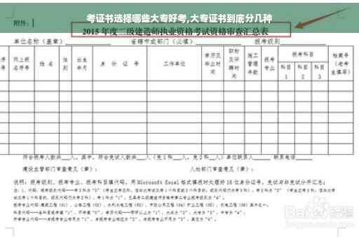 考证书选择哪些大专好考,大专证书到底分几种