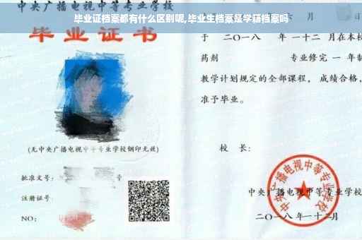 毕业证档案都有什么区别呢,毕业生档案是学籍档案吗