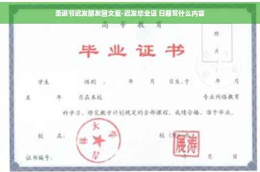 圣诞节迟发朋友圈文案-迟发毕业证 日期写什么内容
