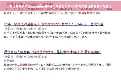 为什么专科毕业证有蓝色和绿色？两者有分别吗,大专毕业证颜色区分是什么