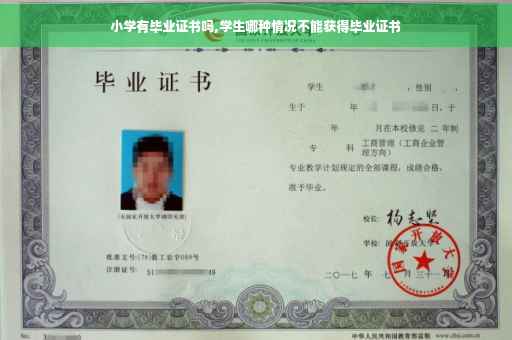 小学有毕业证书吗,学生哪种情况不能获得毕业证书