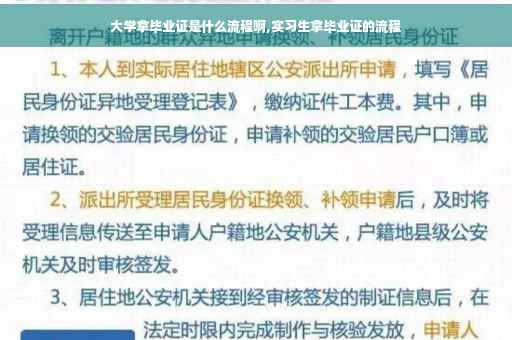 大学拿毕业证是什么流程啊,实习生拿毕业证的流程