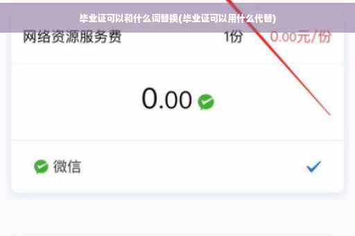 毕业证可以和什么词替换(毕业证可以用什么代替)