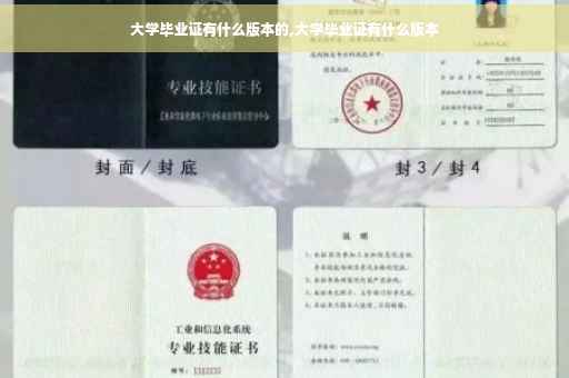 大学毕业证有什么版本的,大学毕业证有什么版本