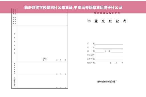 临沂财贸学校是给什么毕业证,中专高考班毕业后属于什么证