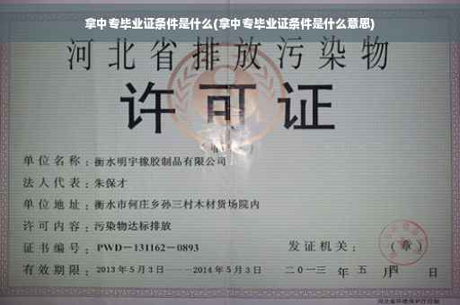 拿中专毕业证条件是什么(拿中专毕业证条件是什么意思)