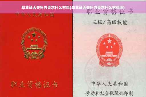 毕业证丢失补办要求什么材料(毕业证丢失补办要求什么材料呢)