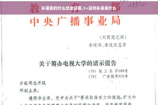 补录发的什么毕业证啊,3+证书补录是什么