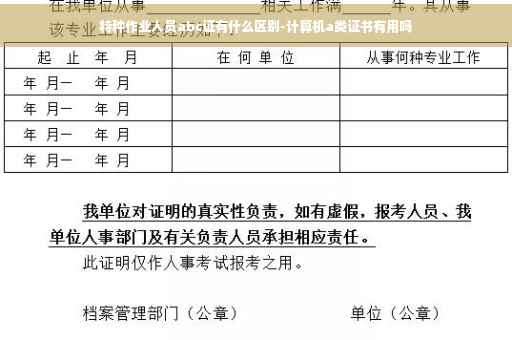 特种作业人员abc证有什么区别-计算机a类证书有用吗