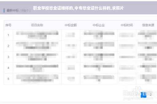 职业学校毕业证啥样的,中专毕业证什么样的,求照片