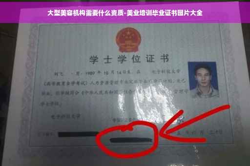 大型美容机构需要什么资质-美业培训毕业证书图片大全